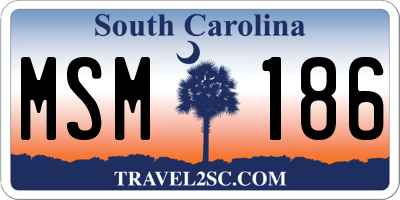 SC license plate MSM186
