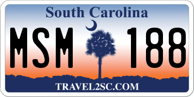 SC license plate MSM188