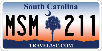 SC license plate MSM211