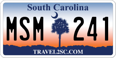 SC license plate MSM241