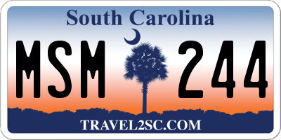 SC license plate MSM244