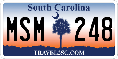 SC license plate MSM248