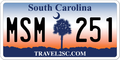 SC license plate MSM251