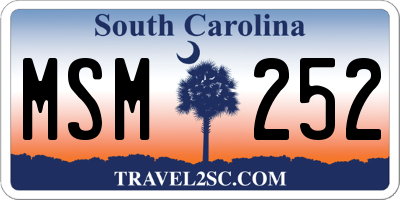 SC license plate MSM252
