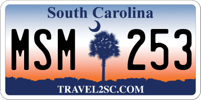 SC license plate MSM253