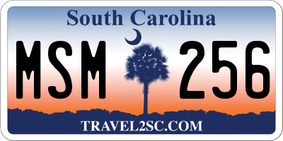 SC license plate MSM256