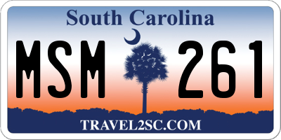 SC license plate MSM261