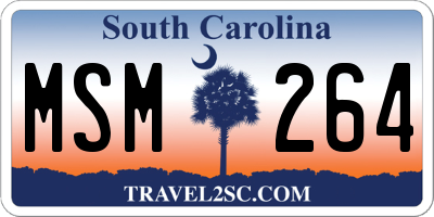 SC license plate MSM264