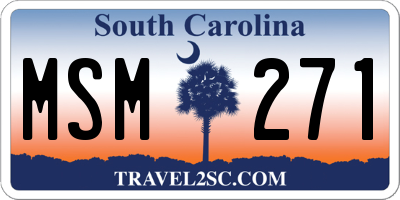 SC license plate MSM271