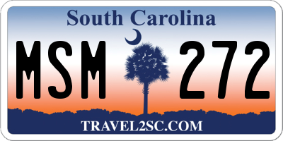 SC license plate MSM272