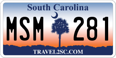 SC license plate MSM281