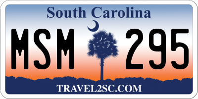 SC license plate MSM295