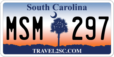 SC license plate MSM297