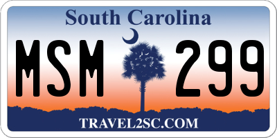 SC license plate MSM299