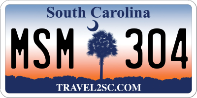 SC license plate MSM304