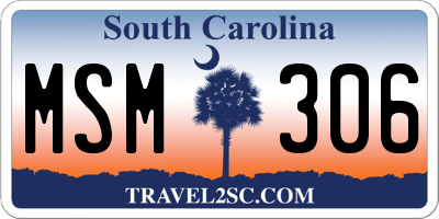 SC license plate MSM306