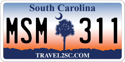SC license plate MSM311