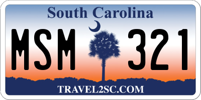 SC license plate MSM321