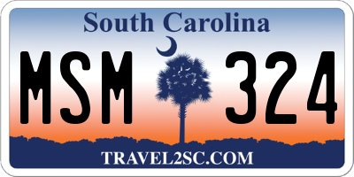 SC license plate MSM324