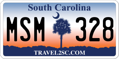 SC license plate MSM328