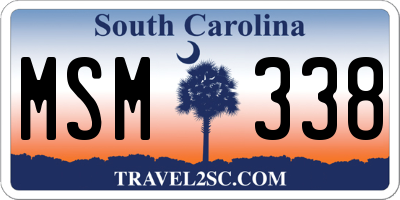 SC license plate MSM338
