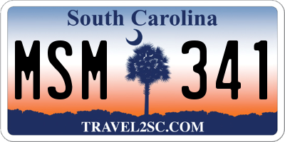 SC license plate MSM341