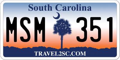 SC license plate MSM351