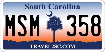 SC license plate MSM358