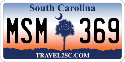 SC license plate MSM369
