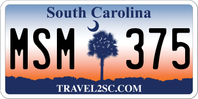 SC license plate MSM375
