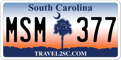 SC license plate MSM377