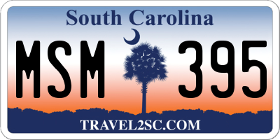 SC license plate MSM395