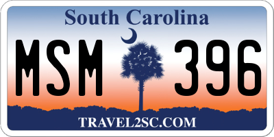 SC license plate MSM396