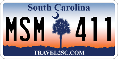 SC license plate MSM411