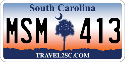 SC license plate MSM413