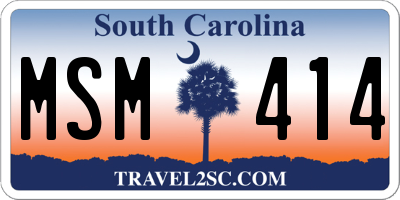 SC license plate MSM414