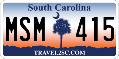 SC license plate MSM415