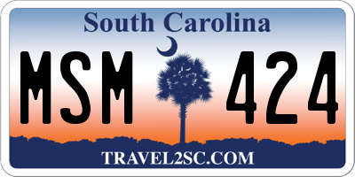 SC license plate MSM424