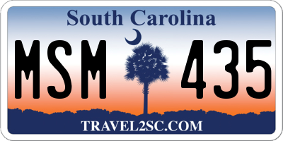 SC license plate MSM435