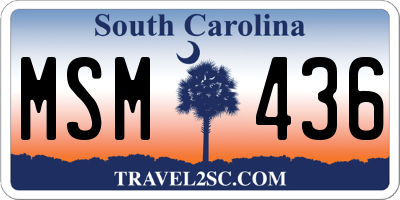 SC license plate MSM436