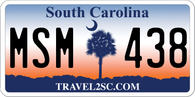 SC license plate MSM438