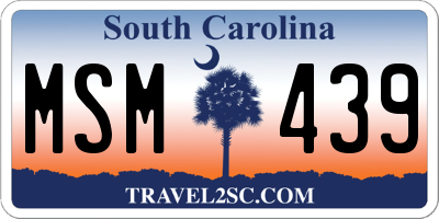 SC license plate MSM439