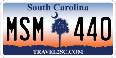 SC license plate MSM440