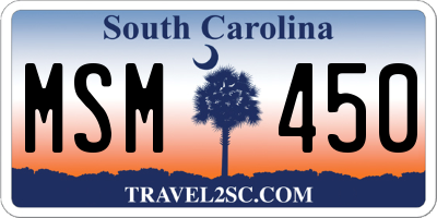 SC license plate MSM450