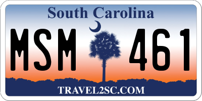 SC license plate MSM461