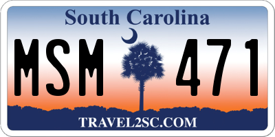 SC license plate MSM471