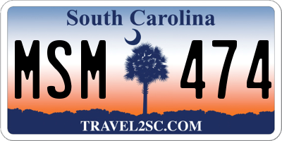 SC license plate MSM474