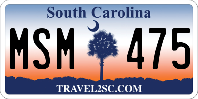 SC license plate MSM475