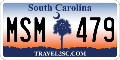 SC license plate MSM479