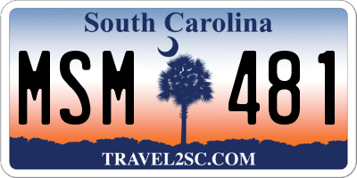 SC license plate MSM481